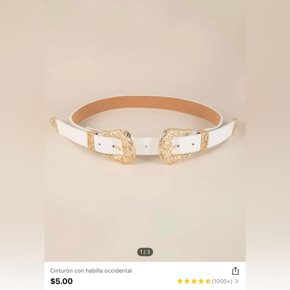 Belt white color